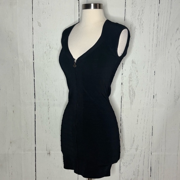 Bebe Black Ribbed Knit Dress - Picture 4 of 8